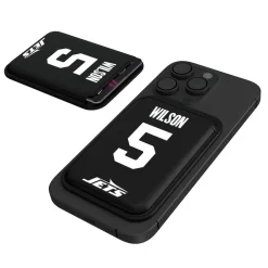 Checkbooks-Wallets^New York Jets Keyscaper Garrett Wilson Black Magnetic Credit Card Wallet