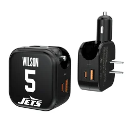 Phone Cases|Electronics^New York Jets Keyscaper Garrett Wilson Ready 2-in-1 USB Charger