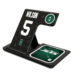 Phone Cases|Electronics^New York Jets Keyscaper Garrett Wilson Ready 3-in-1 Charging Station