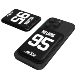 Checkbooks-Wallets^New York Jets Keyscaper Quinnen Williams Black Magnetic Credit Card Wallet