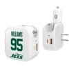 Phone Cases|Electronics^New York Jets Keyscaper Quinnen Williams Ready 2-in-1 USB Charger