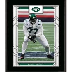 Photos|Plaques^New York Jets Mekhi Becton Framed 10.5" X 13" Sublimated Player Plaque