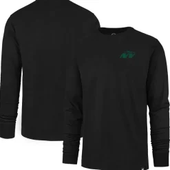 Long Sleeved^New York Jets Men's '47 Black Premier Franklin Long Sleeve T-Shirt