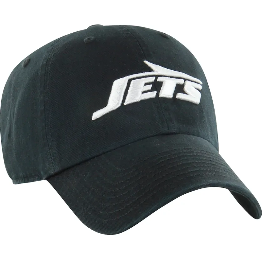 Adjustable^New York Jets Men's '47 Black Clean Up Tonal Adjustable Hat
