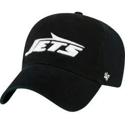 Hats|Men^New York Jets Men's '47 Black Clean Up Team Script Adjustable Hat
