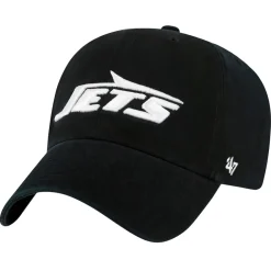 Hats|Men^New York Jets Men's '47 Black Clean Up Team Script Adjustable Hat