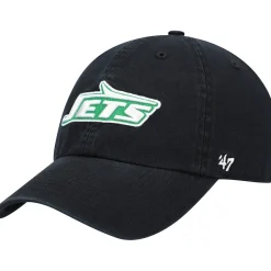 Adjustable^New York Jets Men's '47 Black Clean Up Legacy Adjustable Hat