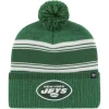 Knit^New York Jets Men's '47 Green Fadeout Cuffed Knit Hat With Pom
