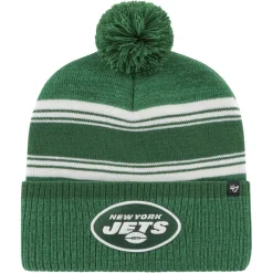 Knit^New York Jets Men's '47 Green Fadeout Cuffed Knit Hat With Pom