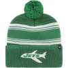 Knit^New York Jets Men's '47 Green Fadeout Cuffed Knit Hat With Pom