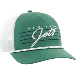 Hats|Men^New York Jets Men's '47 Green/White Downburst Relaxed Hitch Trucker Adjustable Hat