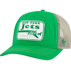Adjustable^New York Jets Men's '47 Kelly Green/Natural Campscape Relaxed Trucker Adjustable Hat