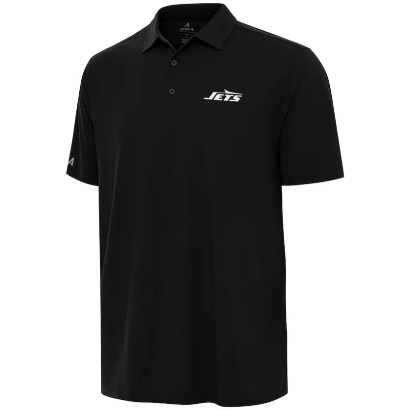 Polos^New York Jets Men's Antigua Black Era Polo