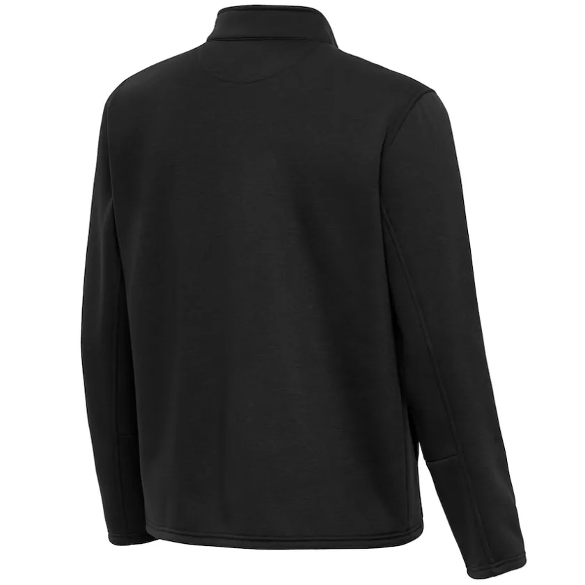 Jackets|Sweatshirts & Fleece^New York Jets Men's Antigua Black Twist Quarter-Zip Pullover Jacket
