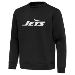 Jackets^New York Jets Men's Antigua Black Relevant Lightweight Pullover Sweatshirt