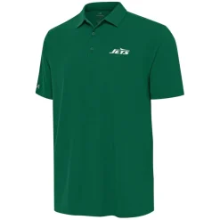 Polos^New York Jets Men's Antigua Green Era Polo