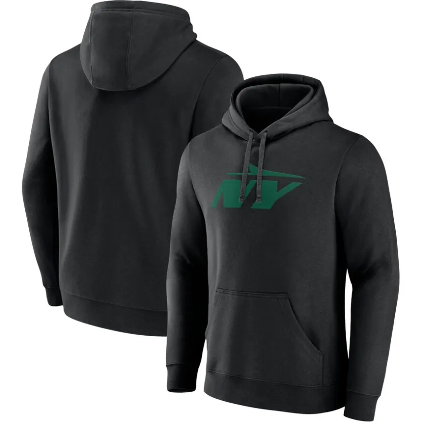 Sweatshirts & Fleece|Men^New York Jets Men's Black Secondary Logo Pullover Hoodie