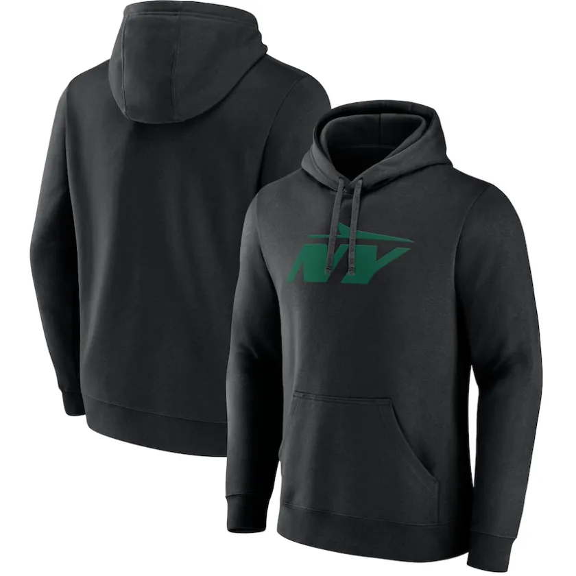 Sweatshirts & Fleece|Men^New York Jets Men's Black Secondary Logo Pullover Hoodie