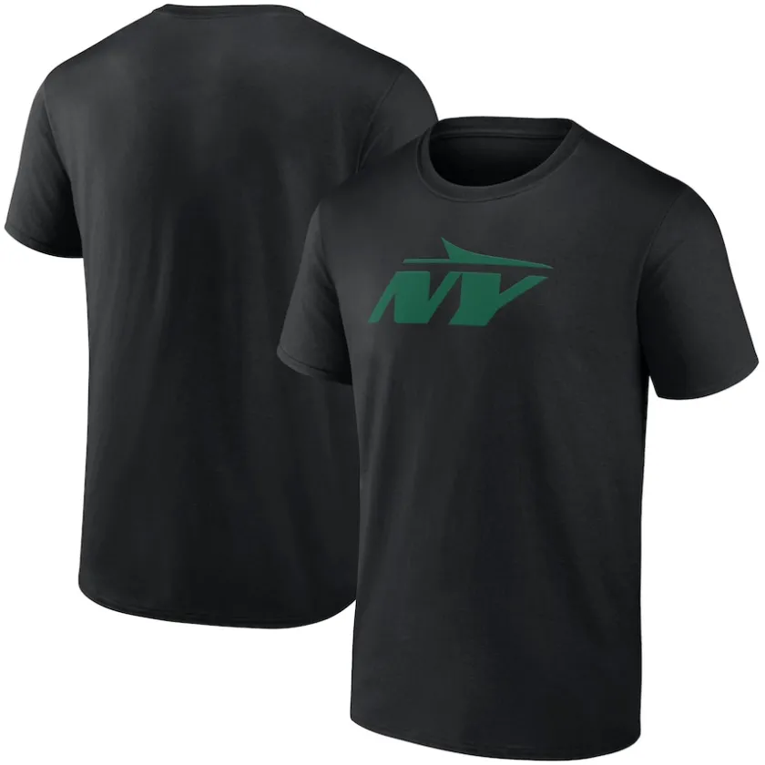 T-Shirts|Men^New York Jets Men's Black Secondary Logo T-Shirt