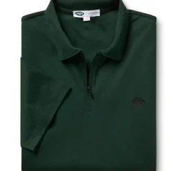 Polos^New York Jets Men's Charles Tyrwhitt Green Quarter-Zip Polo