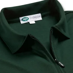 Polos^New York Jets Men's Charles Tyrwhitt Green Quarter-Zip Polo
