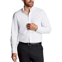 Sweaters & Dress Shirts^New York Jets Men's Charles Tyrwhitt White Slim Fit Oxford Button-Down Shirt