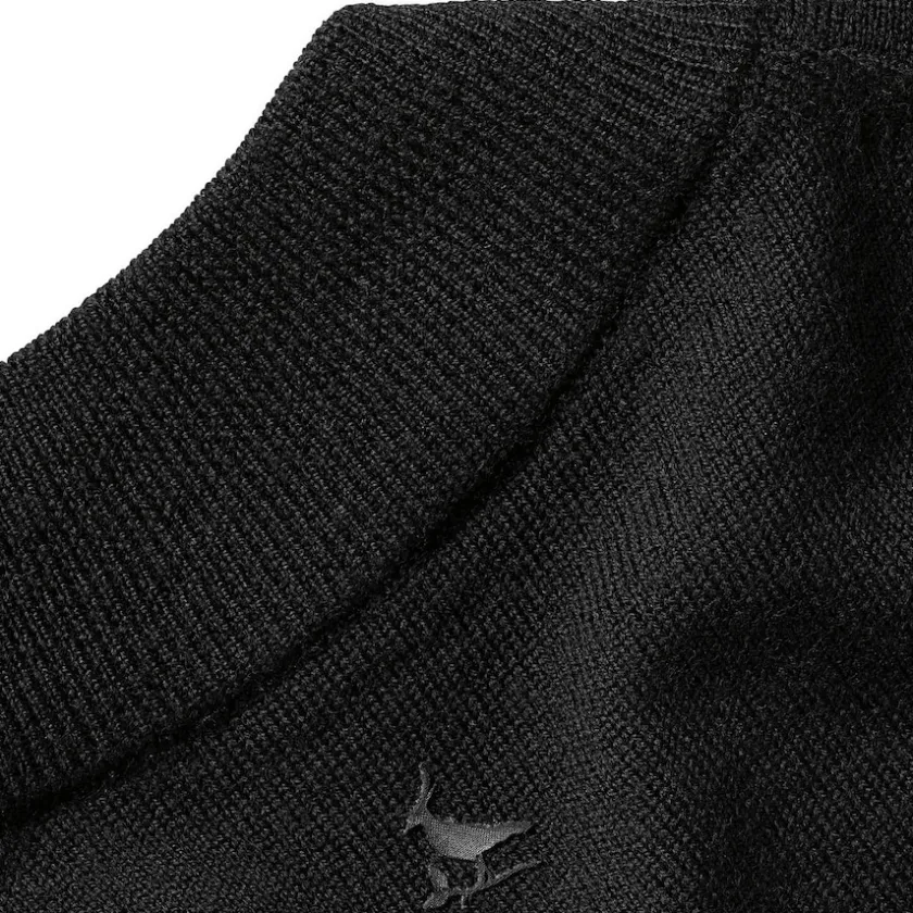 Sweaters & Dress Shirts|Sweatshirts & Fleece^New York Jets Men's Charles Tyrwhitt Black Merino Full-Zip Sweater