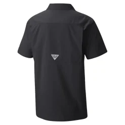 Sweaters & Dress Shirts^New York Jets Men's Columbia Black Slack Tide Omni-Wick Button-Up Camp Shirt