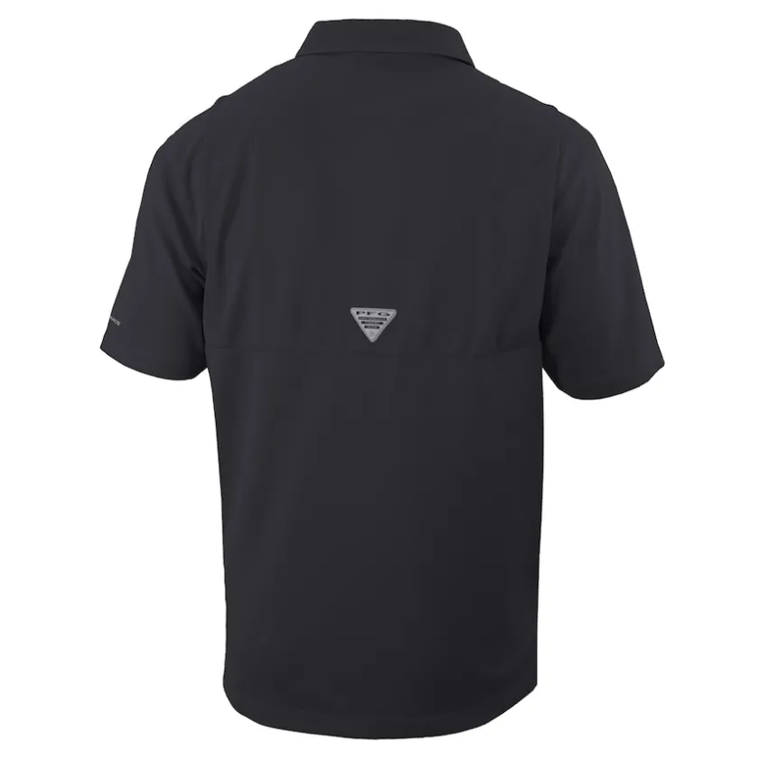 Polos^New York Jets Men's Columbia Black Omni-Wick Flycaster Pocket Polo