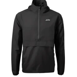Jackets|Sweatshirts & Fleece^New York Jets Men's Cutter & Buck Black Monochromatic Logo Charter Eco Recycled Half-Zip Anorak Jacket