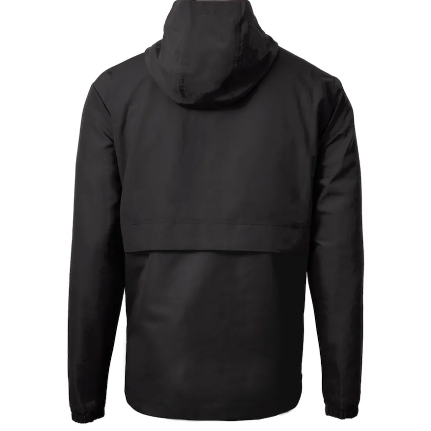 Jackets|Sweatshirts & Fleece^New York Jets Men's Cutter & Buck Black Monochromatic Logo Charter Eco Recycled Half-Zip Anorak Jacket