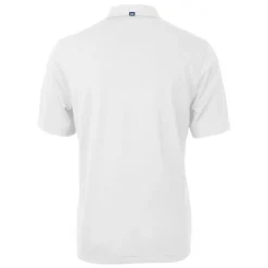 Polos^New York Jets Men's Cutter & Buck White Primary Logo DryTec Virtue Eco Pique Recycled Polo