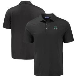 Polos^New York Jets Men's Cutter & Buck Black Helmet Coastline Epic Comfort Eco Recycled Polo