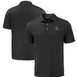 Polos^New York Jets Men's Cutter & Buck Black Helmet Coastline Epic Comfort Eco Recycled Polo