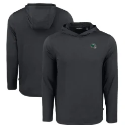 Sweaters & Dress Shirts^New York Jets Men's Cutter & Buck Black Helmet Coastline Epic Comfort Eco Recycled Long Sleeve Hoodie T-Shirt
