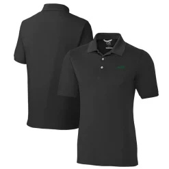 Big & Tall^New York Jets Men's Cutter & Buck Black Big & Tall Primary Logo Advantage Tri-Blend Pique Polo