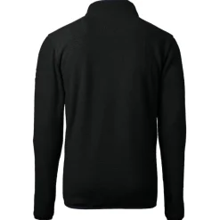 Big & Tall^New York Jets Men's Cutter & Buck Black Big & Tall Monochromatic Logo Cascade Eco Sherpa Fleece Quarter-Zip Jacket