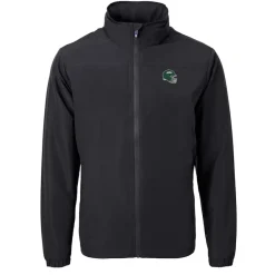 Big & Tall^New York Jets Men's Cutter & Buck Black Big & Tall Helmet Charter Eco Knit Recycled Full-Zip Jacket