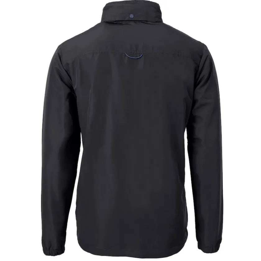 Big & Tall^New York Jets Men's Cutter & Buck Black Big & Tall Helmet Charter Eco Knit Recycled Full-Zip Jacket