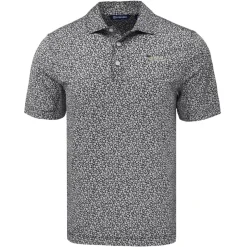 Polos^New York Jets Men's Cutter & Buck Black Pike Eco Flora Print Polo