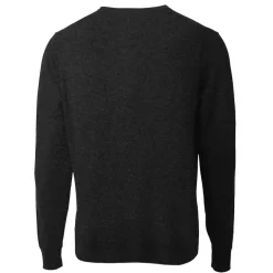 Sweaters & Dress Shirts|Sweaters^New York Jets Men's Cutter & Buck Black Throwback Logo Lakemont Tri-Blend V-Neck Pullover Sweater