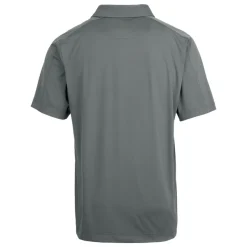 Polos^New York Jets Men's Cutter & Buck Gray Primary Logo Prospect Eco Textured Stretch Recycled Polo
