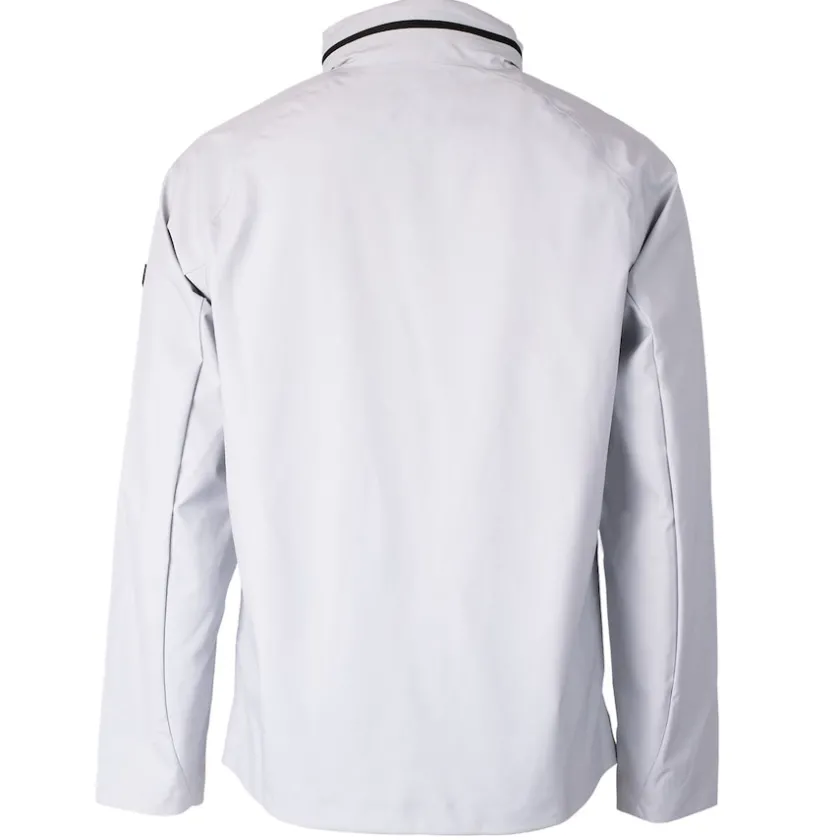 Accessories|Rainwear^New York Jets Men's Cutter & Buck Gray Throwback Logo Vapor Water Repellent Stretch Full-Zip Rain Jacket