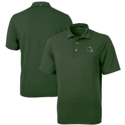 Big & Tall^New York Jets Men's Cutter & Buck Green Helmet Big & Tall DryTec Virtue Eco Pique Recycled Polo