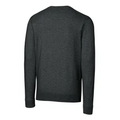 Sweaters & Dress Shirts|Big & Tall^New York Jets Men's Cutter & Buck Heather Charcoal Throwback Logo Lakemont Tri-Blend Big & Tall V-Neck Pullover Sweater