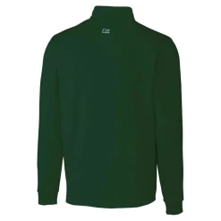 Jackets|Sweatshirts & Fleece^New York Jets Men's Cutter & Buck Hunter Green Primary Logo Traverse Stretch Quarter-Zip Top