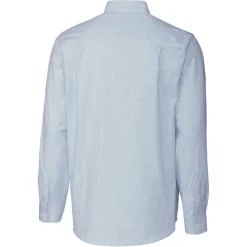 Sweaters & Dress Shirts^New York Jets Men's Cutter & Buck Light Blue Big & Tall Stretch Oxford Stripe Long Sleeve Button-Down Shirt