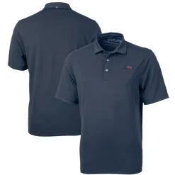 Big & Tall^New York Jets Men's Cutter & Buck Navy Americana Big & Tall DryTec Virtue Eco Pique Recycled Polo
