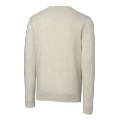 Sweaters & Dress Shirts|Sweaters^New York Jets Men's Cutter & Buck Oatmeal Throwback Logo Lakemont Tri-Blend V-Neck Pullover Sweater