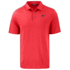 Polos^New York Jets Men's Cutter & Buck Red Americana Coastline Epic Comfort Eco Recycled Polo